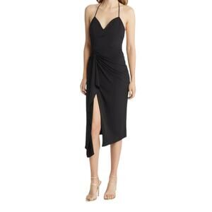 Katie May dress Ringleader ruched halter black size Small S